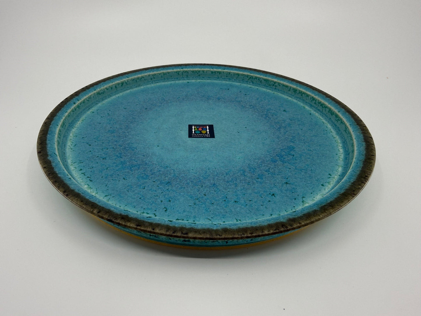 Turquoise Blue Rim Plate(Only one in stock)