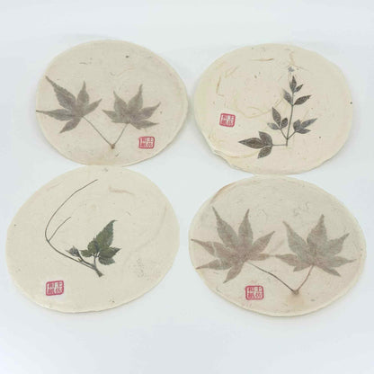 Handmade Tosa Washi Coaster Set (Set of 4) – Made in Japan