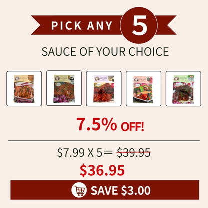 Build Your Own 5-Pack of Hawaiian Pride sauces with free shipping and 7.5% off