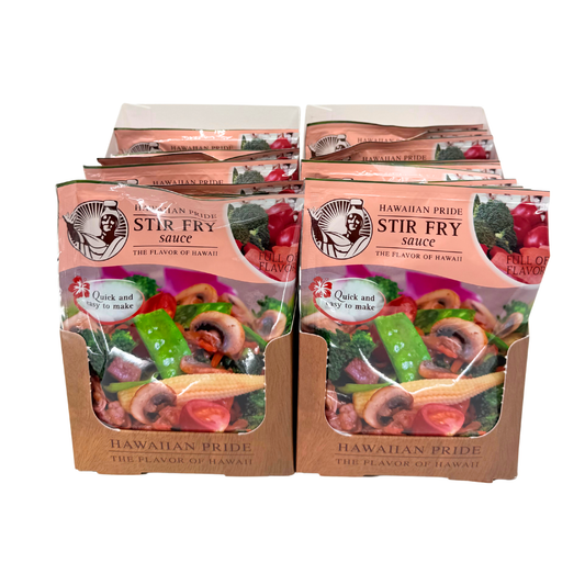 Two cases of Hawaiian Pride Stir Fry Sauce, 12 packs per case